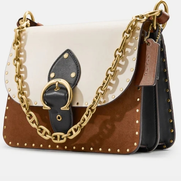 Coach Handbags - Beat Shoulder Bag In Colorblock With Rivets